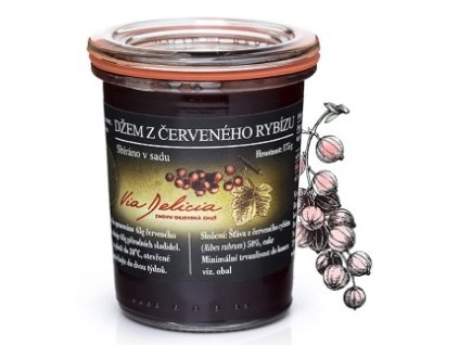 91286 Via Delicia džem z červeného rybízu 175g