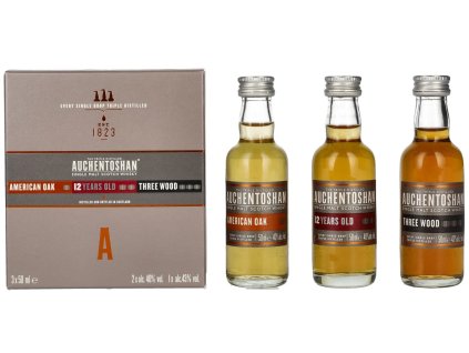 81062 Auchentoshan Gift Collection Whisky 3x0,05L (American Oak + 12yo + Three Wood)