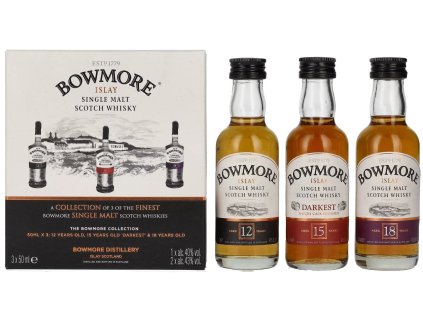10794 Bowmore Distillers Collection 3x0,05L (12yo + 15yo + 18yo)