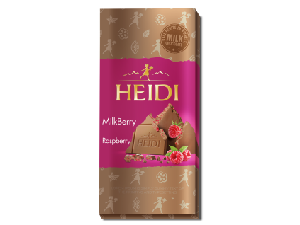 Heidi - mléčná čokoláda s malinami 80g