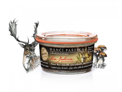 Via Delicia - daňčí paštika s divokým kořením 130g
