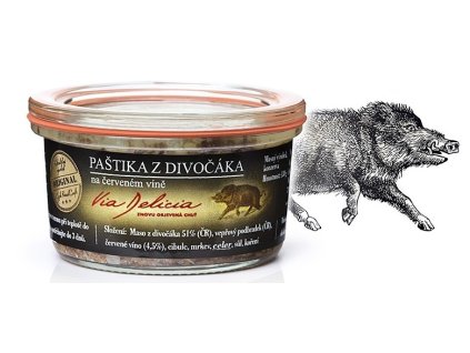 91273 Via Delicia paštika z divočáka na červeném víně 130g